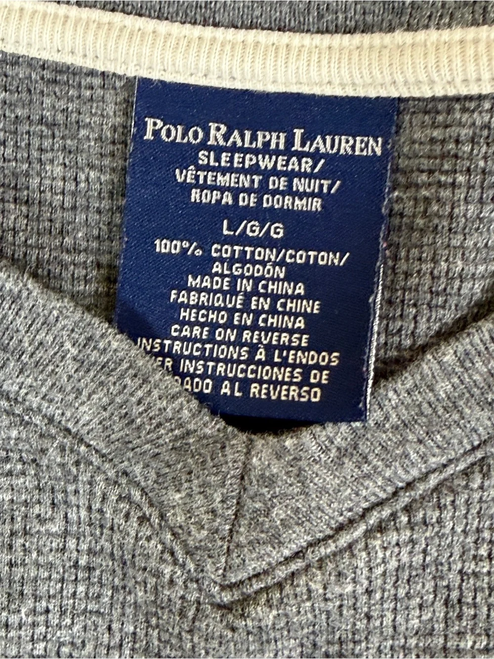 Polo‎ by Ralph Lauren Men’s Gray V-Neck Knit Sweater
